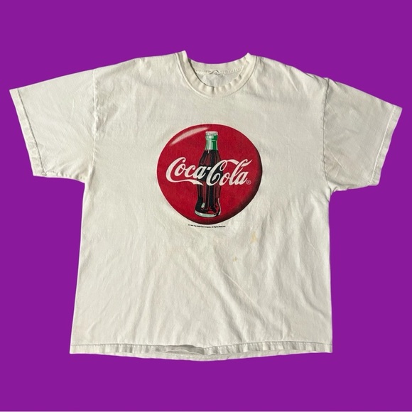 Vintage 90s Coca-Cola single bottle graphic tee - Picture 1 of 4